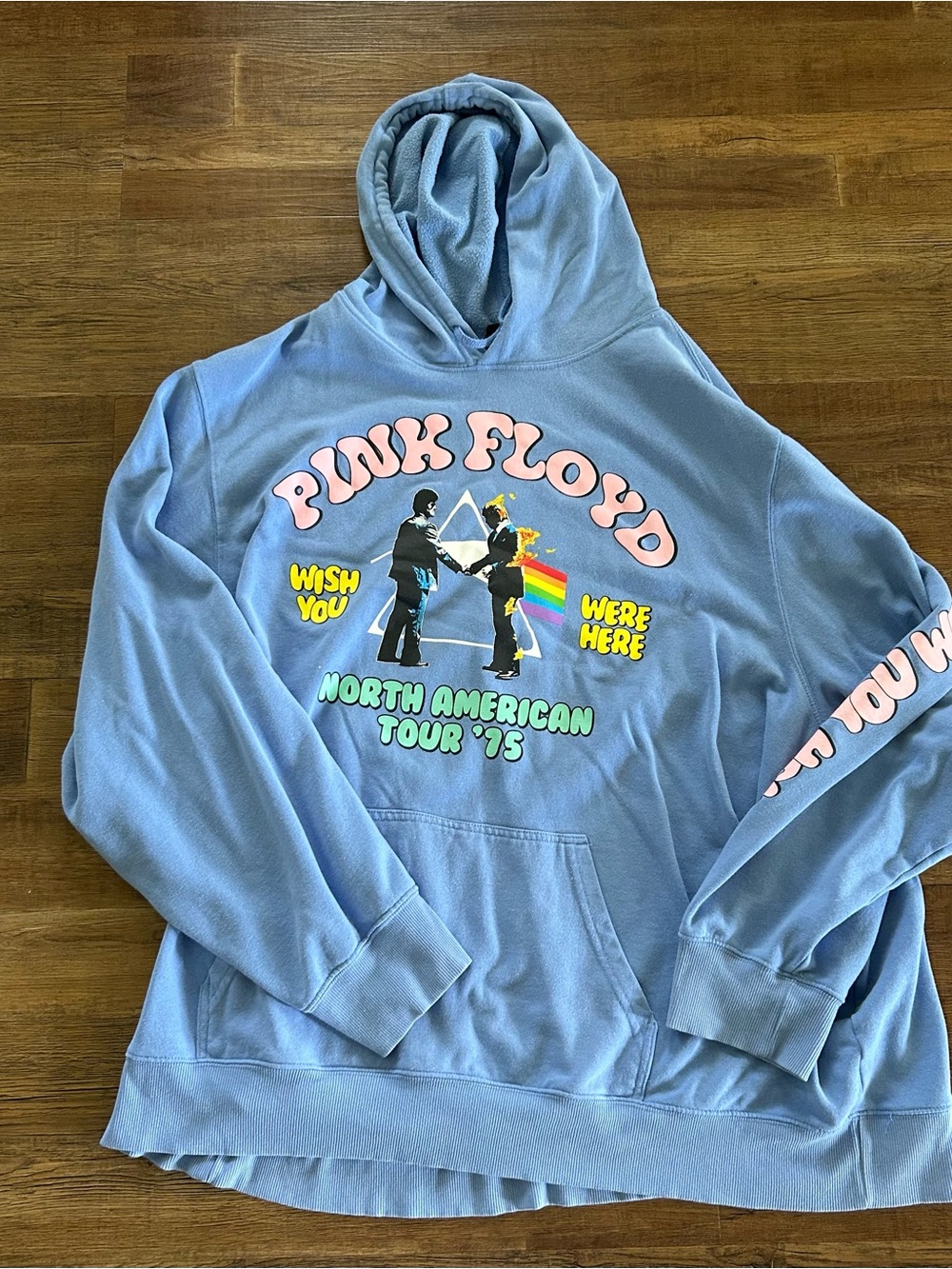Pink Floyd Blue Graphic Hoodie - North American Tour '75